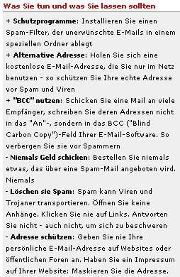 Emailadresse schtzen