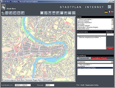 Stadtplan von Bern starten