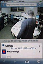 Webcam-Server mit iPhone abrufen